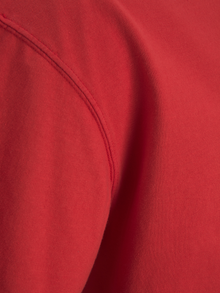 Jack & Jones Erkek RDD Logo İşlemeli Tişört - Color -Pompeian Red - 12193889
