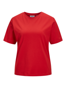 Jack & Jones Kadın Bisiklet Yaka Tişört - Anna -Racing Red - 12200182