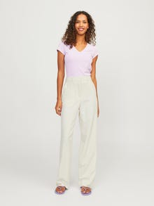 Jack & Jones Kadın Yüksek Bel Kumaş Pantolon - Marry -Bone White - 12200674