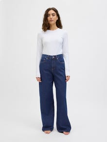 Jack & Jones Kadın Wıde Fıt Jean - Tokyo -Dark Blue Denim - 12203894