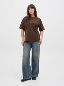 Jack & Jones Kadın Minimal JJXX Logolu Kısa Kollu Tişört - Andrea -Bracken - 12205777
