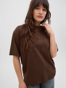 Jack & Jones Kadın Minimal JJXX Logolu Kısa Kollu Tişört - Andrea -Bracken - 12205777