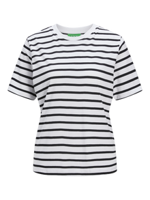 Jack & Jones Kadın Bisiklet Yaka Tişört - Anna -Bright White - 12206644
