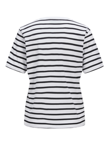 Jack & Jones Kadın Bisiklet Yaka Tişört - Anna -Bright White - 12206644