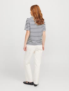 Jack & Jones Kadın Bisiklet Yaka Tişört - Anna -Bright White - 12206644