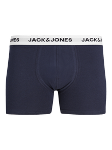 Jack & Jones Erkek Logolu Beli Lastikli 5'li Boxer Paketi - Basıc -Forest Night - 12214455