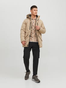 Jack & Jones Erkek Kapüşonlu Parka - Bach -Dune - 12214645