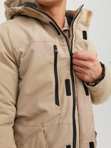 Jack & Jones Erkek Kapüşonlu Parka - Bach -Dune - 12214645