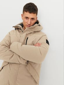 Jack & Jones Erkek Kapüşonlu Parka - Bach -Dune - 12214645