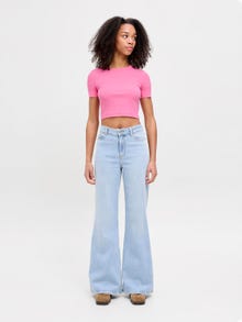 Jack & Jones Kadın Bisiklet Yaka Tişört - Florıe -Morning Glory - 12217164