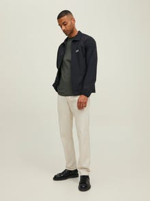 Jack & Jones Erkek RDD Logolu Tişört - Eddy Patch -Peat - 12218237