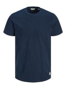 Jack & Jones Erkek RDD Logolu Tişört -Navy Blazer - 12218240