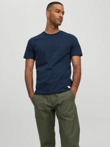 Jack & Jones Erkek RDD Logolu Tişört -Navy Blazer - 12218240
