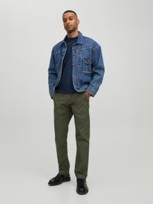 Jack & Jones Erkek RDD Logolu Tişört -Navy Blazer - 12218240