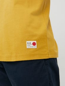 Jack & Jones Erkek RDD Logolu Tişört -Harvest Gold - 12218240