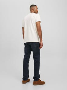 Jack & Jones Erkek RDD Logolu Tişört -Egret - 12218240