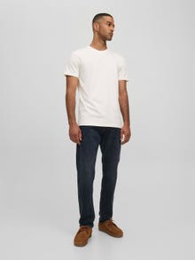 Jack & Jones Erkek RDD Logolu Tişört -Egret - 12218240