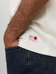 Jack & Jones Erkek RDD Logolu Tişört -Egret - 12218240