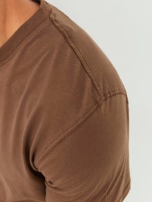 Jack & Jones Erkek RDD Logolu Tişört -Cocoa Brown - 12218240