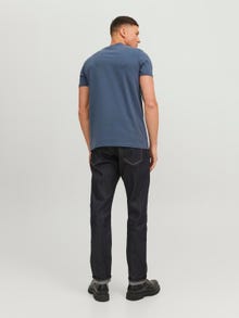 Jack & Jones Erkek RDD Logolu Tişört -Ombre Blue - 12218240