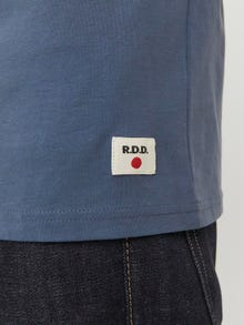Jack & Jones Erkek RDD Logolu Tişört -Ombre Blue - 12218240
