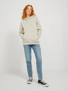 Jack & Jones Kadın Kapüşonlu Minimal Logo Baskılı Sweatshırt - Abbıe -Moonbeam - 12223961