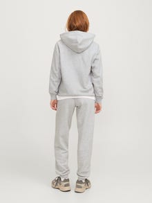 Jack & Jones Kadın Kapüşonlu Minimal Logo Baskılı Sweatshırt - Abbıe -Light Grey Melange - 12223961