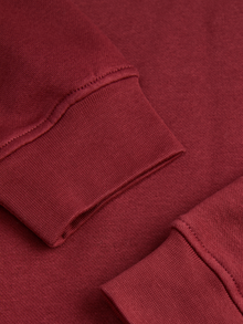 Jack & Jones Kadın Kapüşonlu Minimal Logo Baskılı Sweatshırt - Abbıe -Cabernet - 12223961