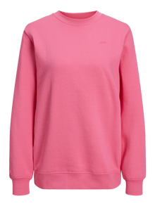 Jack & Jones Kadın Göğüste JJXX Logolu Sweatshırt - Abbıe -Carmine Rose - 12223962