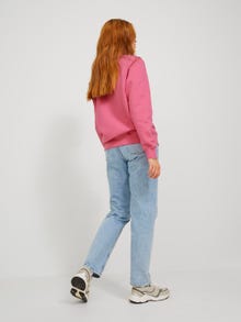 Jack & Jones Kadın Göğüste JJXX Logolu Sweatshırt - Abbıe -Carmine Rose - 12223962