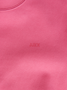 Jack & Jones Kadın Göğüste JJXX Logolu Sweatshırt - Abbıe -Carmine Rose - 12223962