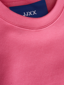 Jack & Jones Kadın Göğüste JJXX Logolu Sweatshırt - Abbıe -Carmine Rose - 12223962