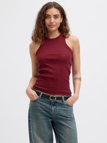 Jack & Jones Kadın Halter Yaka Bluz - Forest -Cabernet - 12224661
