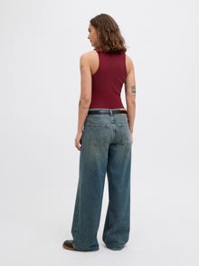Jack & Jones Kadın Halter Yaka Bluz - Forest -Cabernet - 12224661