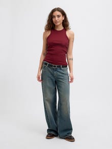 Jack & Jones Kadın Halter Yaka Bluz - Forest -Cabernet - 12224661