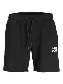 Jack & Jones Erkek Logo Baskili Sweat Sort - Newsoft -Black - 12228920
