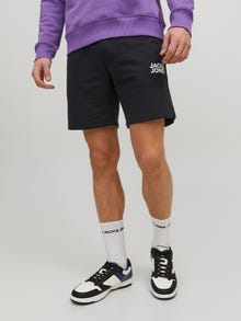 Jack & Jones Erkek Logo Baskili Sweat Sort - Newsoft -Black - 12228920