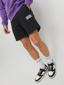 Jack & Jones Erkek Logo Baskili Sweat Sort - Newsoft -Black - 12228920