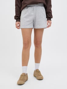 Jack & Jones Kadın Sweat Şort - Alfa -Light Grey Melange - 12231608