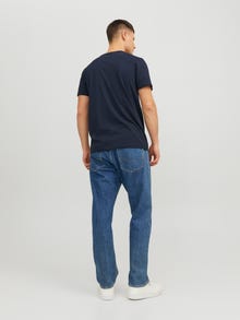 Jack & Jones Erkek Gögüs Baskili Tisört - Corplogo -Navy Blazer - 12233999