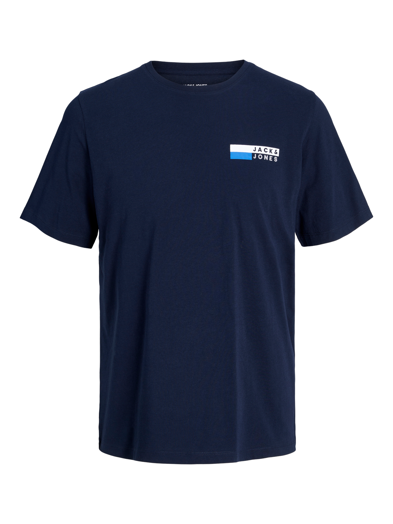 Jack & Jones Erkek Gögüs Baskili Tisört - Corplogo -Navy Blazer - 12233999