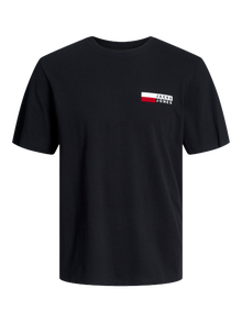Jack & Jones Erkek Gögüs Baskili Tisört - Corplogo -Black - 12233999
