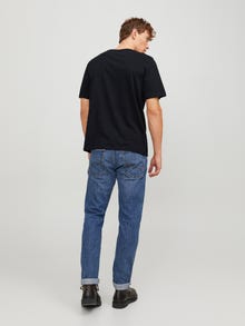 Jack & Jones Erkek Gögüs Baskili Tisört - Corplogo -Black - 12233999