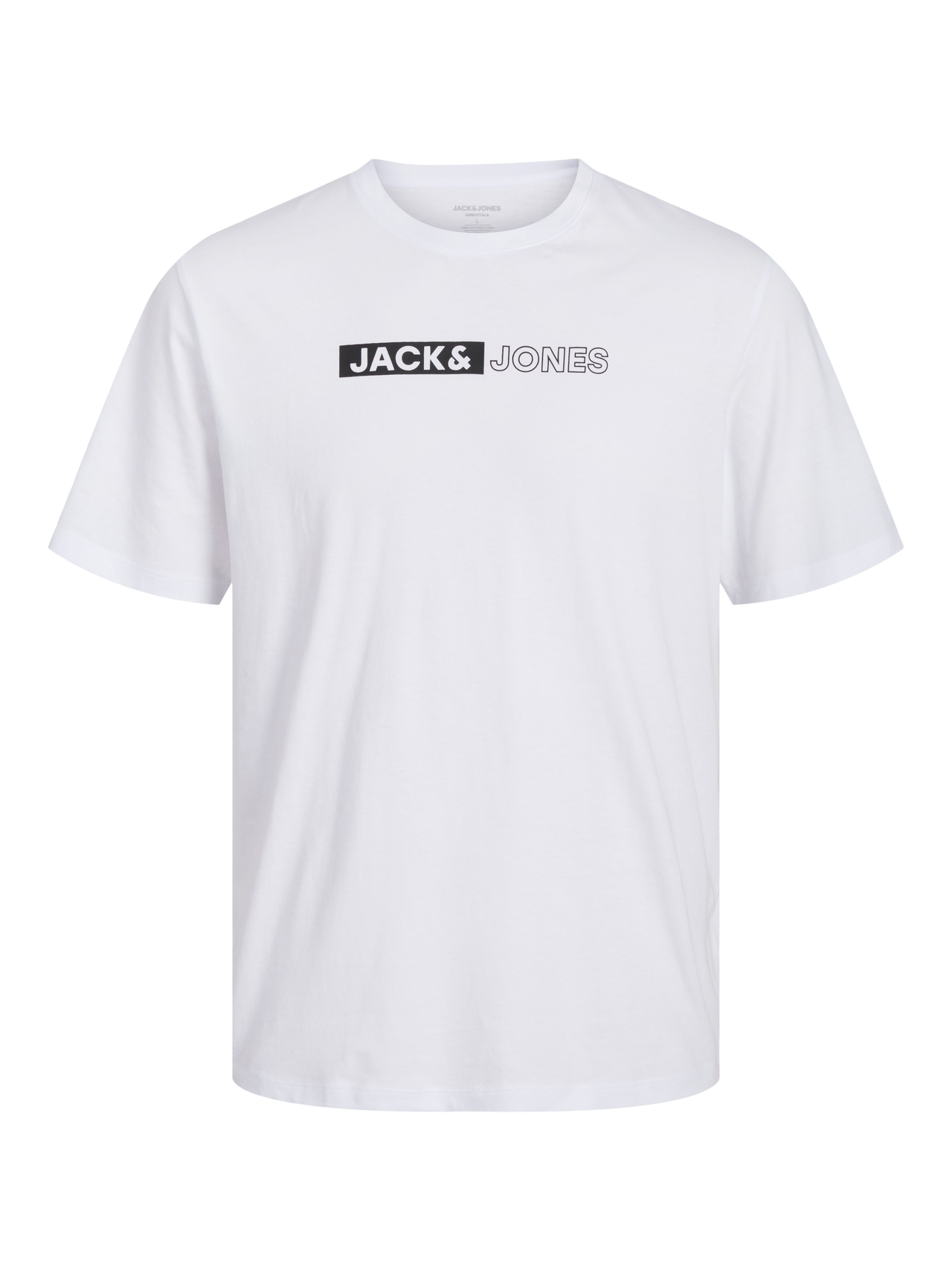 Jack & Jones Erkek Gögüs Baskili Tisört - Corplogo -White - 12233999