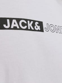 Jack & Jones Erkek Gögüs Baskili Tisört - Corplogo -White - 12233999