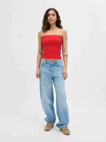 Jack & Jones Kadın Straplez Bluz - Fıona -Racing Red - 12234188