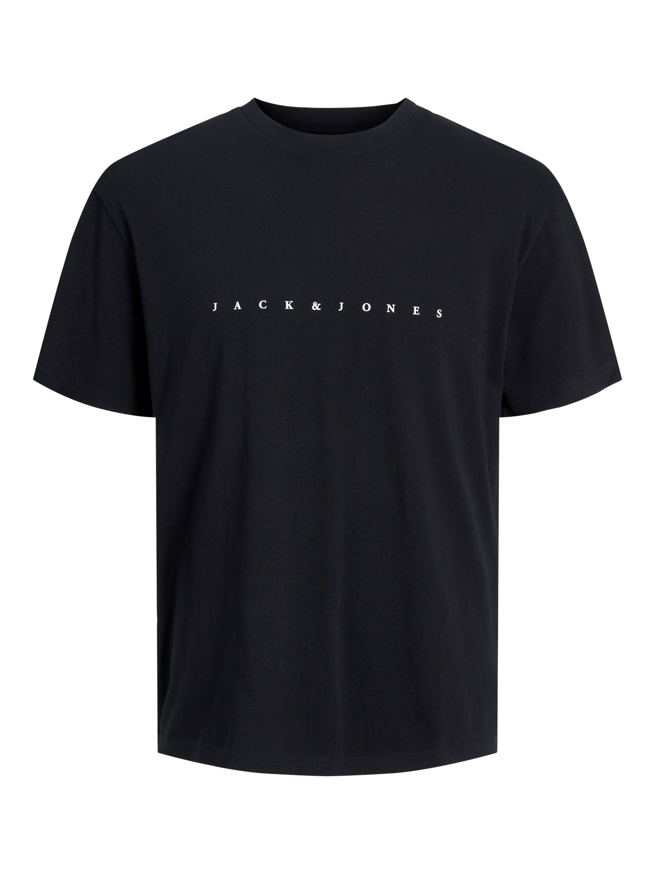 Jack & Jones Erkek Göğüs Logo Baskılı Tişört - Star -Black - 12234746