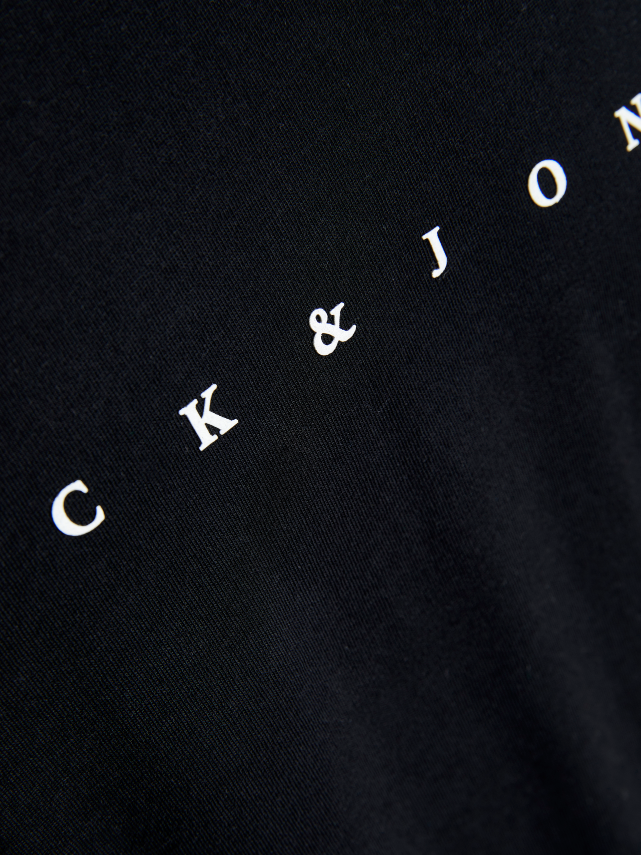 Jack & Jones Erkek Göğüs Logo Baskılı Tişört - Star -Black - 12234746