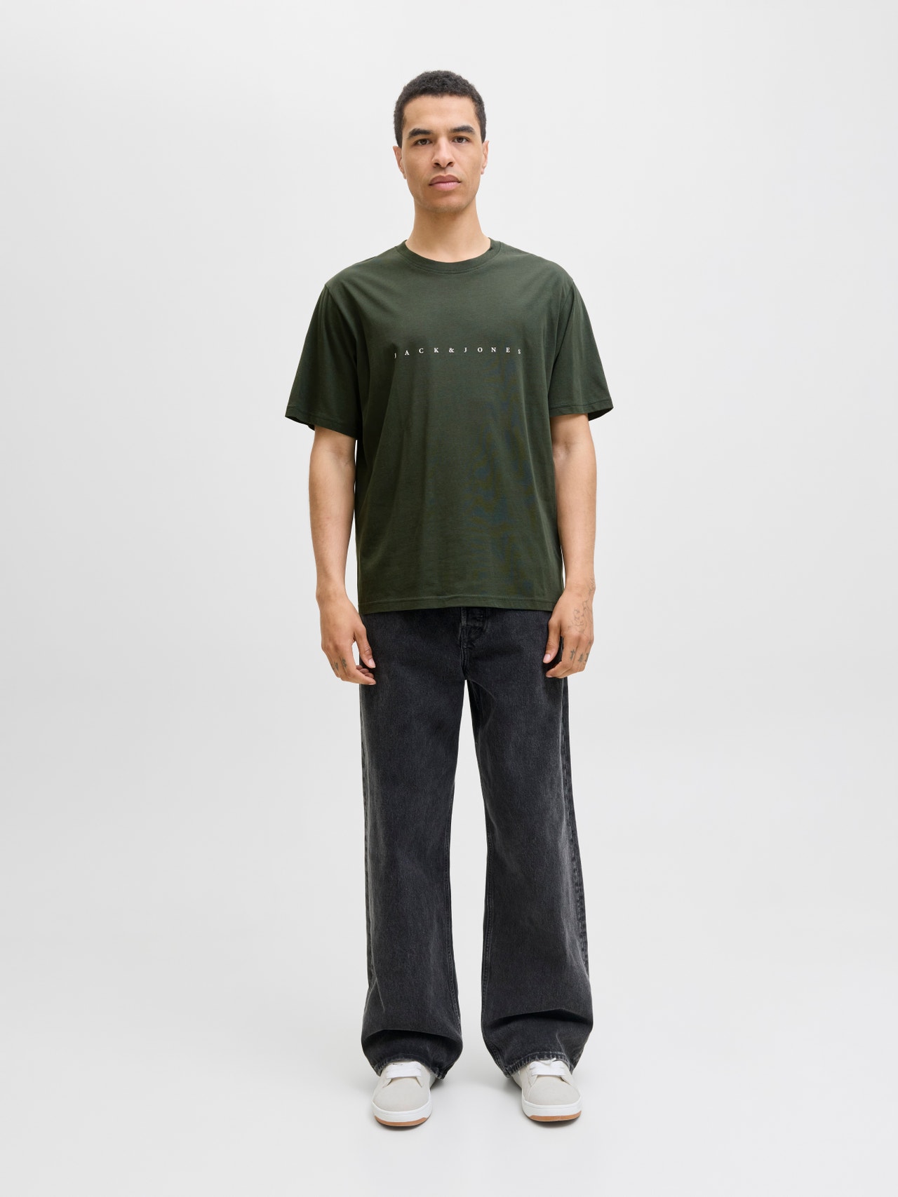 Jack & Jones Erkek Göğüs Logo Baskılı Tişört - Star -Duffel Bag - 12234746