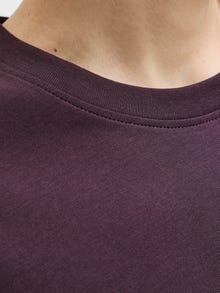 Jack & Jones Erkek Göğüs Logo Baskılı Tişört - Star -Plum Perfect - 12234746